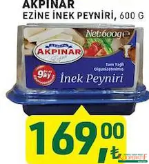 AKPINAR EZİNE KLASİK İNEK PEYNİRİ 600 G fiyat ve kampanya bilgisi